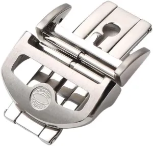 Butterfly Buckle For IWC IW323101 Big Pilot Watchband Strap Silver Clasp folding buckle 18mm solid nail fertile evoke Stainless Steel 