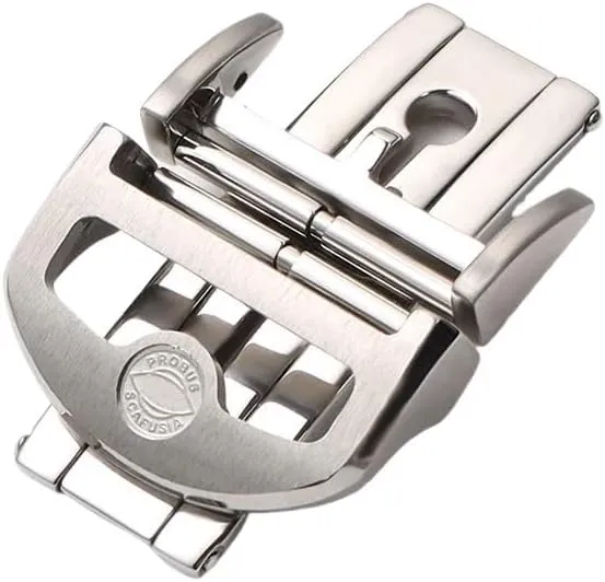 Butterfly Buckle For IWC IW323101 Big Pilot Watchband Strap Silver Clasp folding buckle 18mm solid nail fertile evoke Stainless Steel 