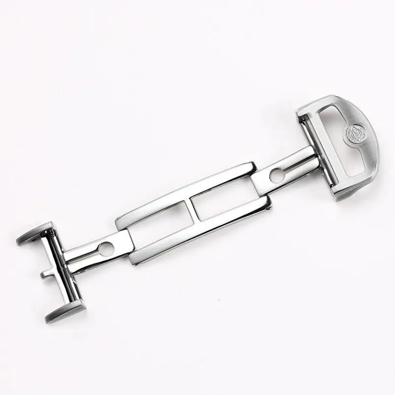 Butterfly Buckle For IWC IW323101 Big Pilot Watchband Strap Silver Clasp folding buckle 18mm solid nail fertile evoke Stainless Steel 