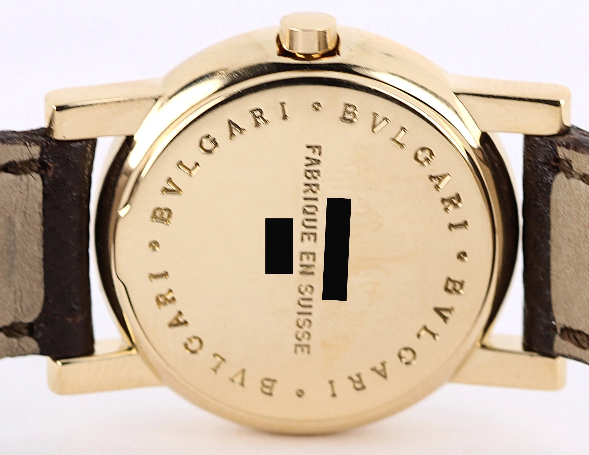 BVLGARI Bvlgari Anfiteatro 18kYellow Gold Cream 26mm AT26GL Quartz Leather Watch