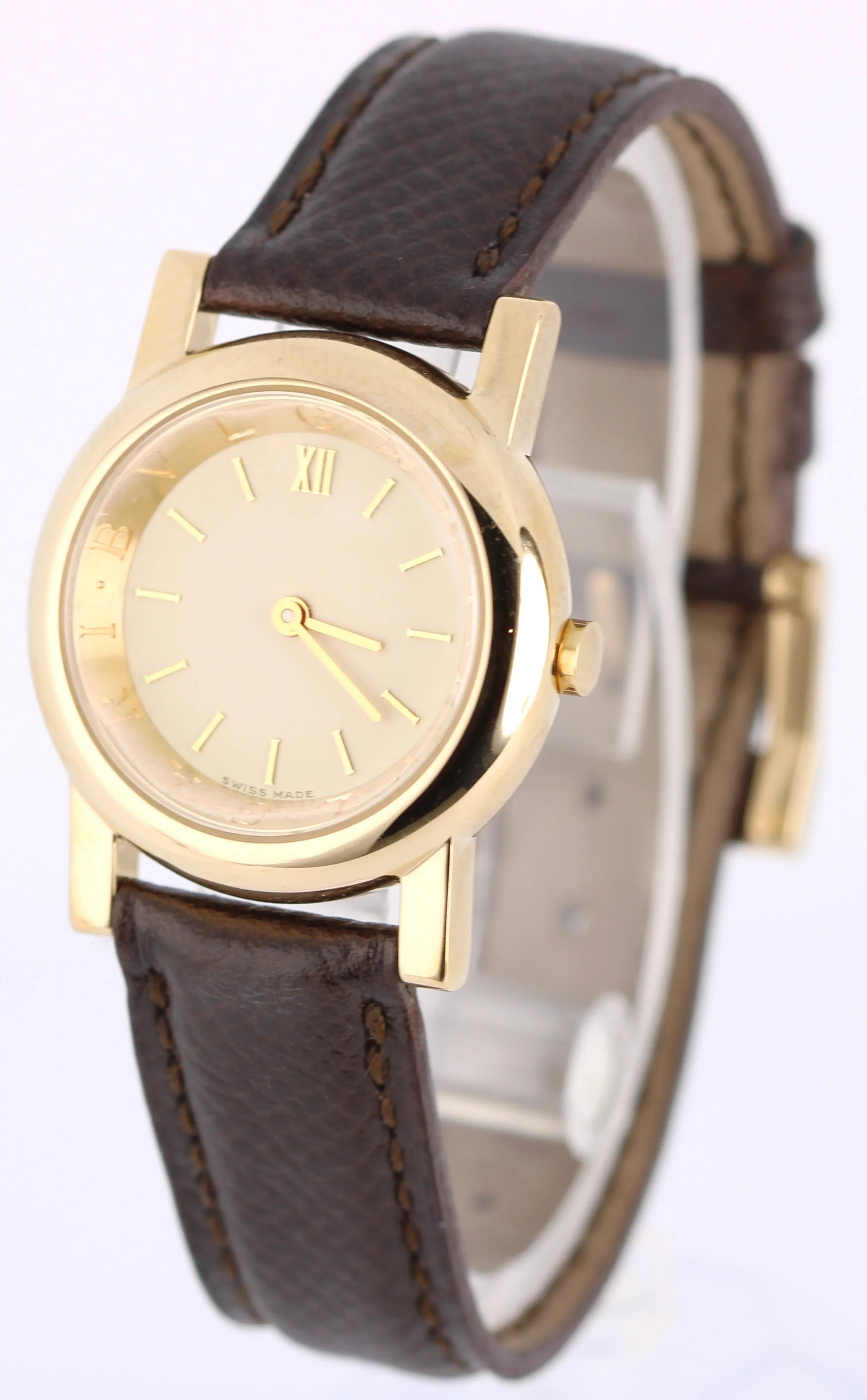 BVLGARI Bvlgari Anfiteatro 18kYellow Gold Cream 26mm AT26GL Quartz Leather Watch