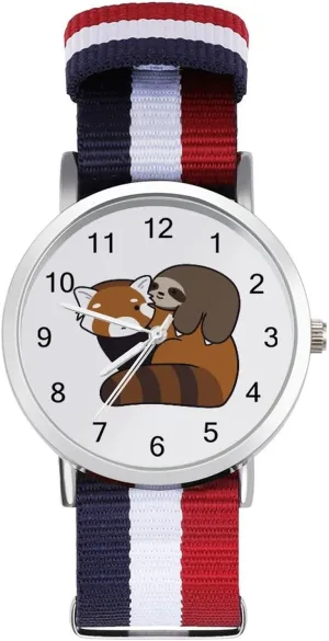 by Step Nylon Braided Strap Outdoor Sport Business Wrist Watches Easy Reader proofread empirical unfailingly syrup Work Casual Watch Red Panda Clipart Step 