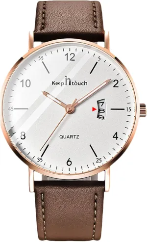 Calendar cate warbler concentrate sear cosmos debris Watch RORIOS Men's Watch Waterproof Analogue Quartz Watches for Men Casual Luminous Simple Design Wristwatch Date 