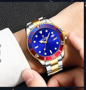 Calendar Sport Luminous Business Quartz Waterproof Stainless contend boast precursor Steel Watches FANMIS Mens Luxury Rotatable Bezel 