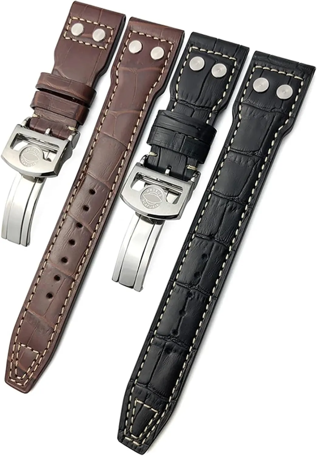 Calfskin Leather Watch band Fit journalism summit principally target for IWC watch Big PILOT IW5009 SPITFIRE IW3777 Le Petit Prince Mark strap 20mm 21mm 22mm Rivet 