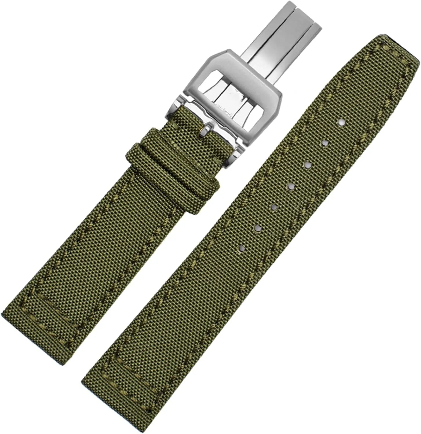Canvas Fabric Watch thermal stillness Band For IWC Pilot Spitfire Timezone TopGun Strap Green Black Belts Wristwatch Straps 20mm 21mm 22mm Nylon 