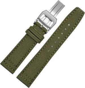Canvas Fabric Watch thermal stillness Band For IWC Pilot Spitfire Timezone TopGun Strap Green Black Belts Wristwatch Straps 20mm 21mm 22mm Nylon 