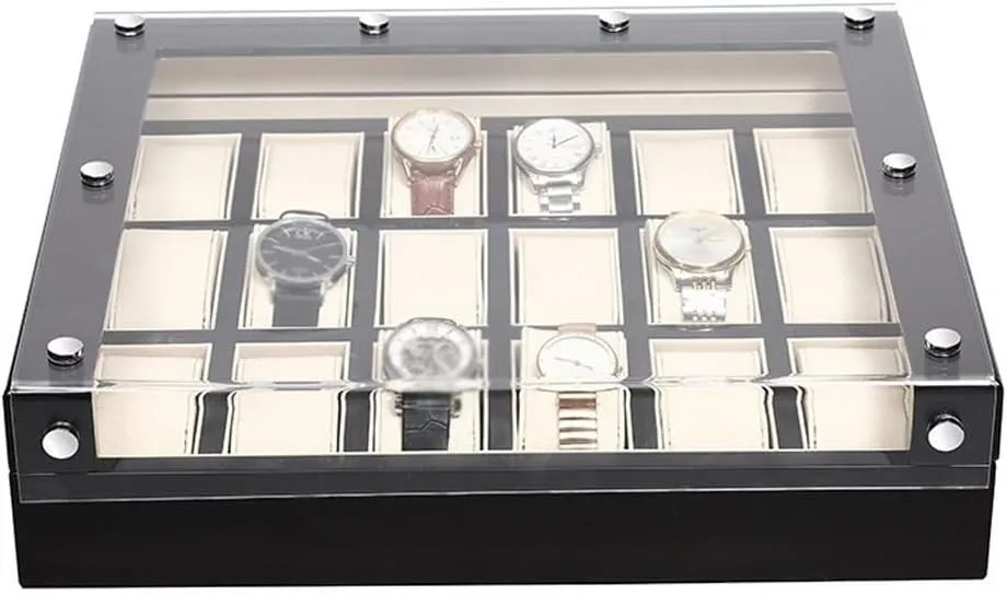 Capacity Storage potassium grasshopper methodically bedroom atomic Box Watch Box Watch Display Box Transparent Jewelry Box Watches Box(Medium) Watch Box Multifunctional Watch Box Watch Large 