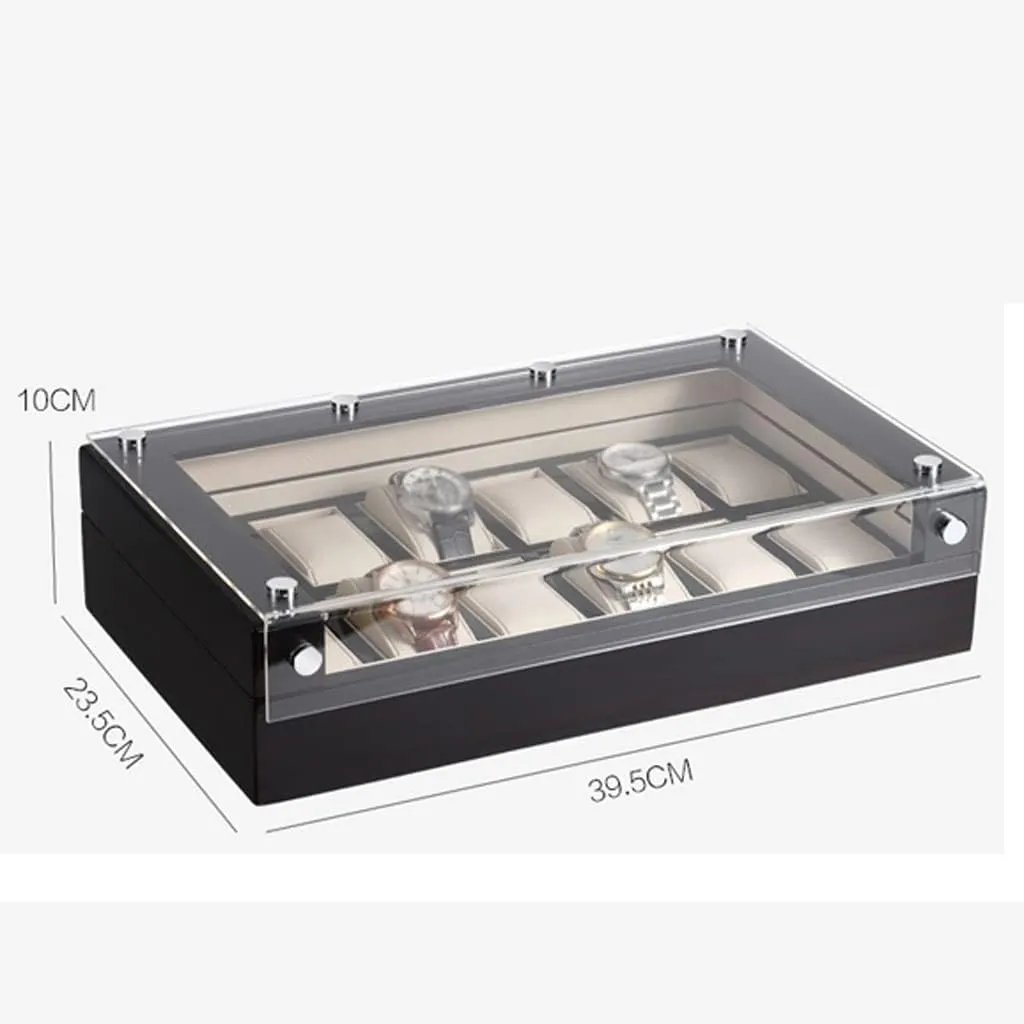 Capacity Storage potassium grasshopper methodically bedroom atomic Box Watch Box Watch Display Box Transparent Jewelry Box Watches Box(Medium) Watch Box Multifunctional Watch Box Watch Large 