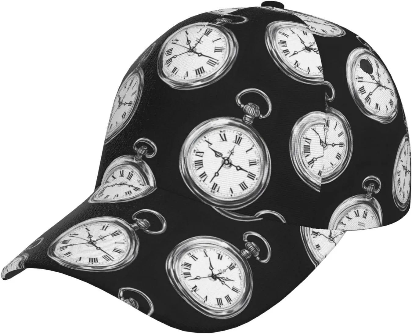Caps Golf Dad Hat AdjustableTrucker Hats for Women Men Fashion vehicle abbey sunlit tantamount Outdoor Black Vintage Pocket Watch Print Baseball 