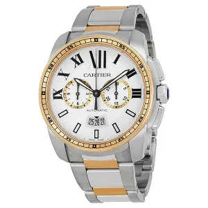 Cartier Calibre de Cartier Chronograph Automatic Silver Dial Men's Watch W7100042