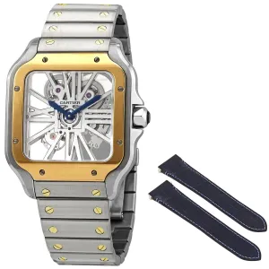 Cartier Santos De Cartier Hand Wind Skeleton Men's Watch WHSA0012