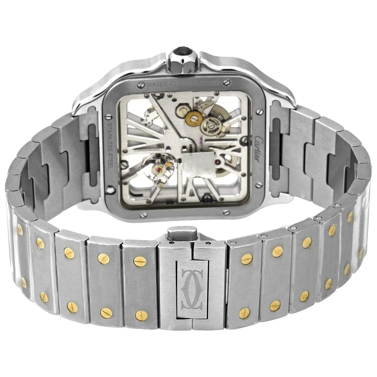 Cartier Santos De Cartier Hand Wind Skeleton Men's Watch WHSA0012