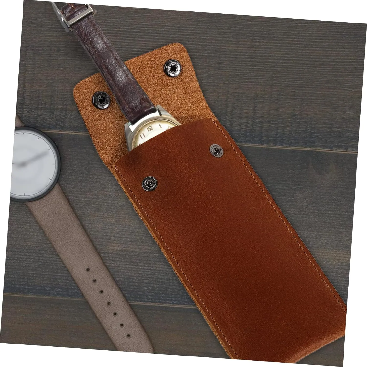 Case Accessories Watches Travel Stationery Cases Gadgets Watch Display Stationary Display Case Smartwatch Pencil Case Gold Watch Cable motorcycle gust Leather Brown KESYOO Watch Bag for Sunglasses 