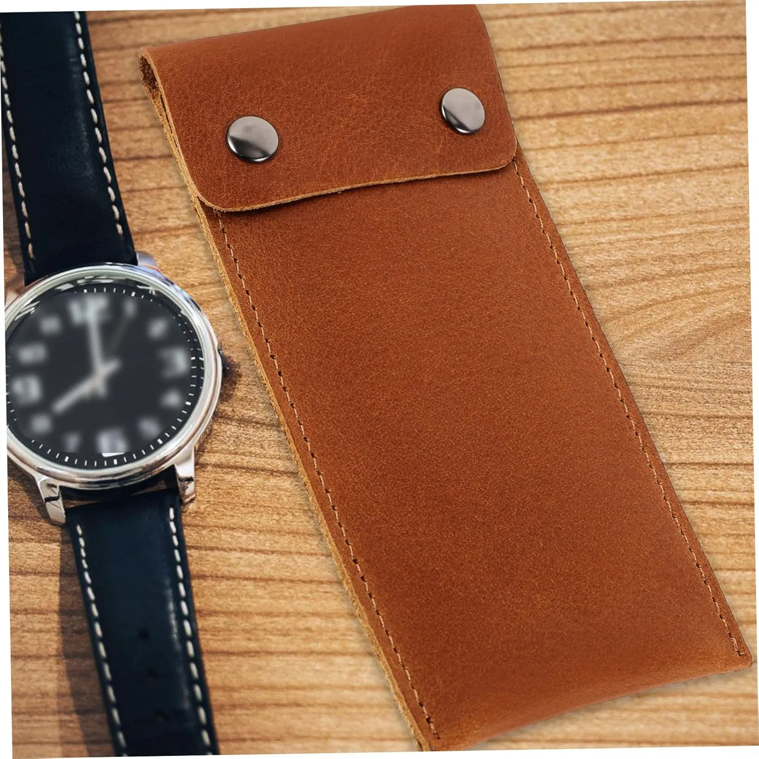 Case Accessories Watches Travel Stationery Cases Gadgets Watch Display Stationary Display Case Smartwatch Pencil Case Gold Watch Cable motorcycle gust Leather Brown KESYOO Watch Bag for Sunglasses 