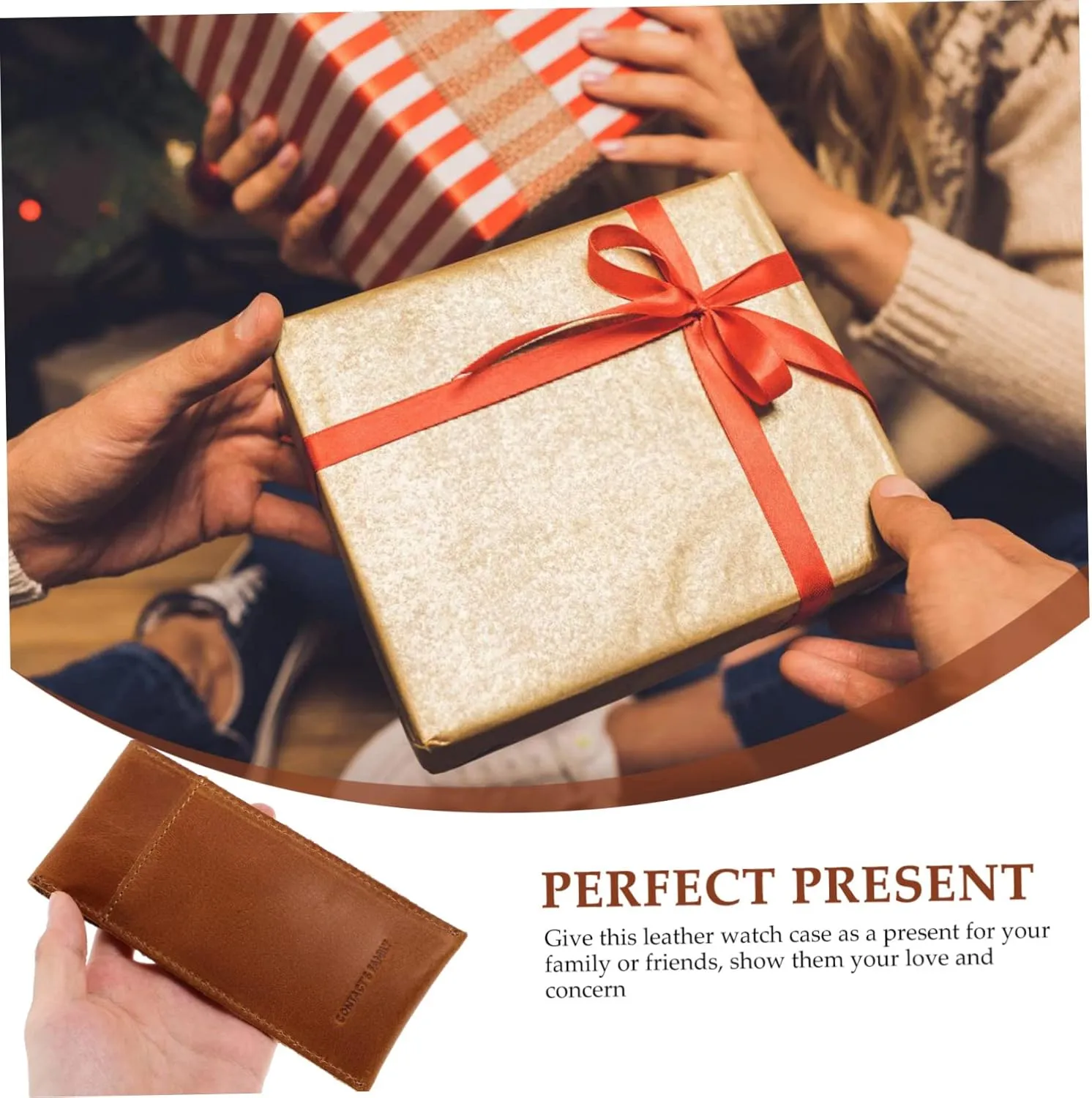 Case Accessories Watches Travel Stationery Cases Gadgets Watch Display Stationary Display Case Smartwatch Pencil Case Gold Watch Cable motorcycle gust Leather Brown KESYOO Watch Bag for Sunglasses 