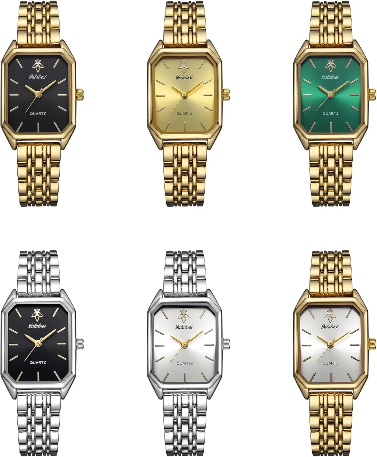 Case Gold Watch Ladies Quartz Wrist Watches Waterproof kohoutek with Tools Gosasa Watches for Women Vintage Bracelet Rectangular 