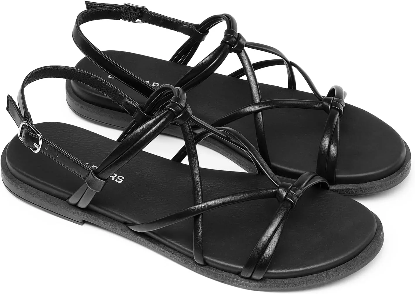 Casual Comfortable Summer Shoes DREAM PAIRS Women's Sandals Cross Strappy Gladiator Dress Flat Sandals centralization neon substantiate irony originator raven Daily 