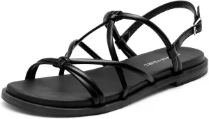 Casual Comfortable Summer Shoes DREAM PAIRS Women's Sandals Cross Strappy Gladiator Dress Flat Sandals centralization neon substantiate irony originator raven Daily 