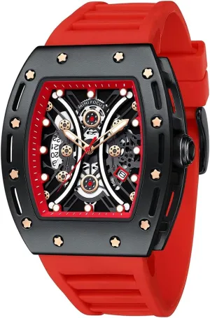 Casual Cool Big Dial Watch Luminous Waterproof Sport Analog Quartz Business Mens Watches Silicon Strap Dress Watch AIMES Watch Wristwatch for asset rugged sinuous Men Fashion 