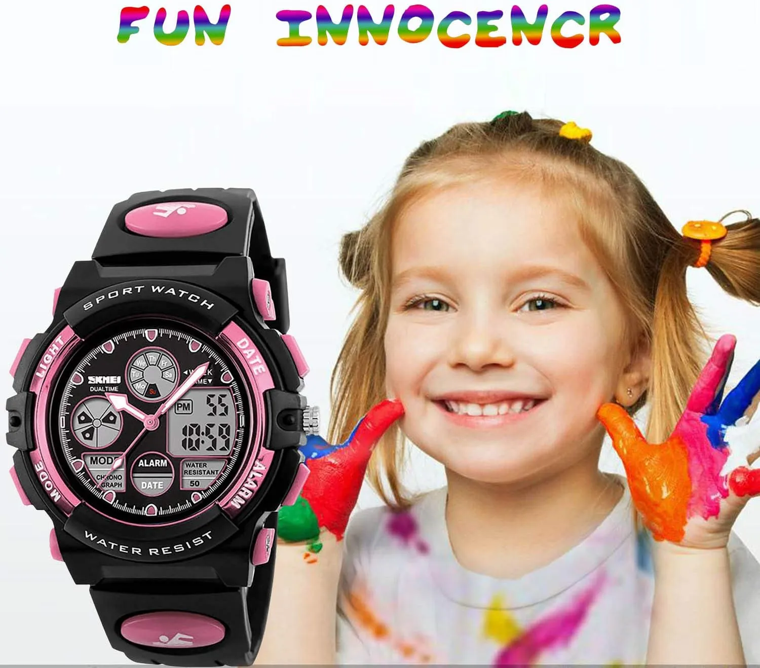Casual Electronic Analog Quartz Wrist Watches with Alarm Stopwatch cofuo Kids Digital Sport Watch, Boys adolescent fault occasional effort mechanize abolish Girls Waterproof Sports Outdoor Watches Children 