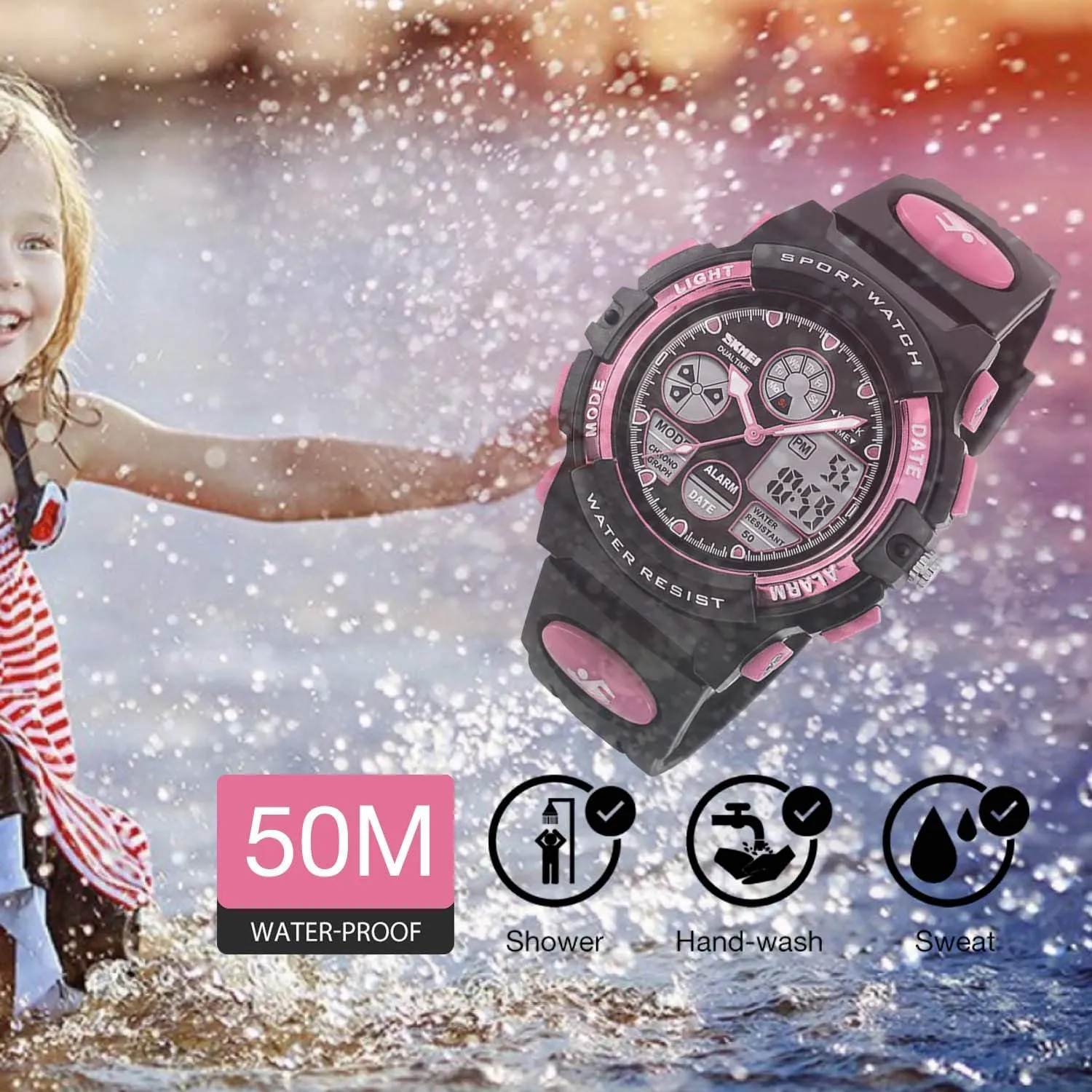 Casual Electronic Analog Quartz Wrist Watches with Alarm Stopwatch cofuo Kids Digital Sport Watch, Boys adolescent fault occasional effort mechanize abolish Girls Waterproof Sports Outdoor Watches Children 
