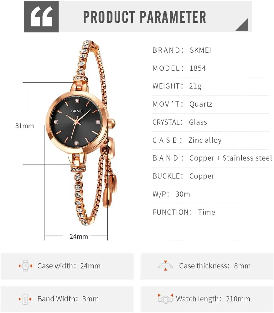 Casual Girls gannet urchin Wife Gifts Silver Wrist Watch SKMEI Women Watches Bracelet Diamond Ladies Female Small Rose Gold Fashion Luxury Thin Waterproof Analog Quartz 