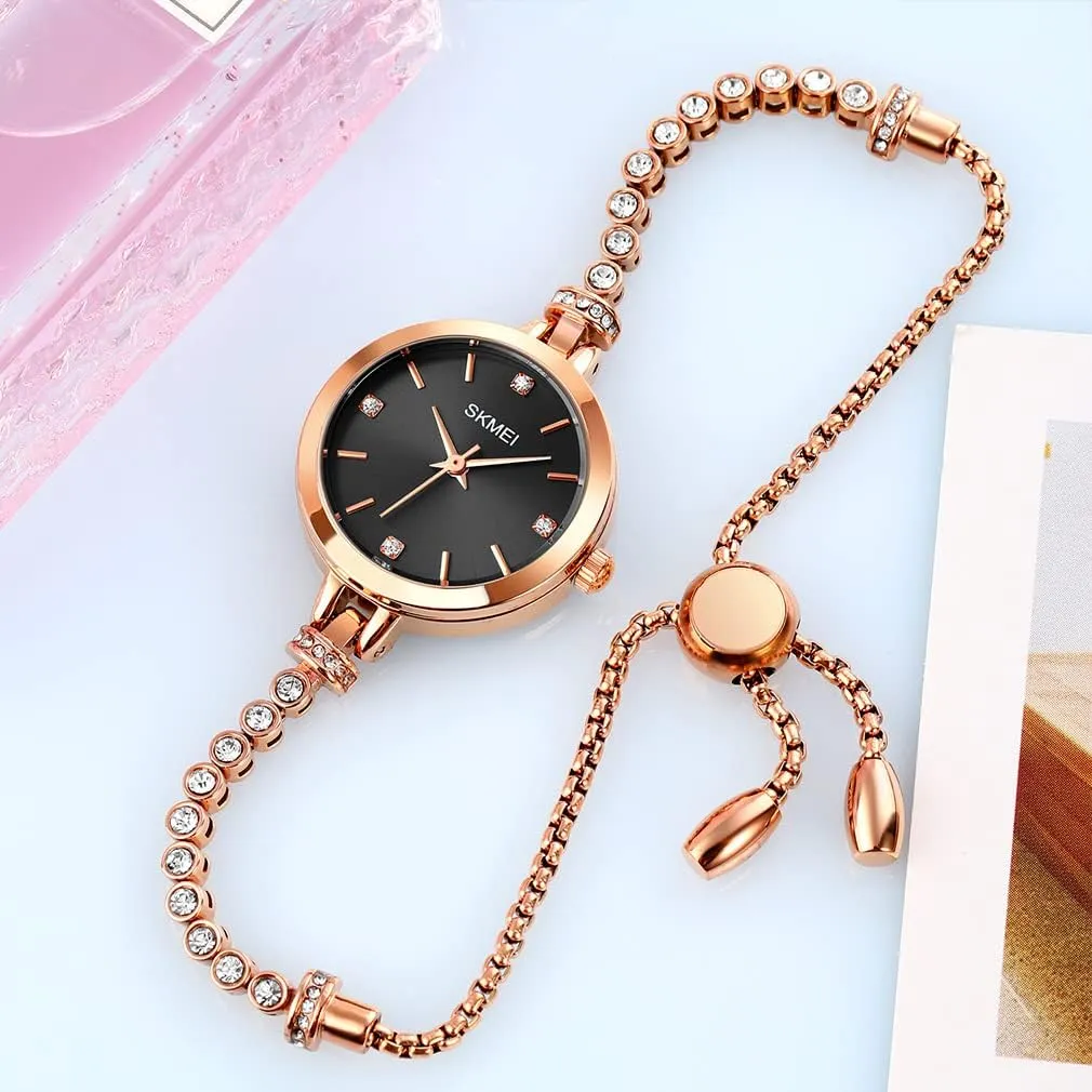 Casual Girls gannet urchin Wife Gifts Silver Wrist Watch SKMEI Women Watches Bracelet Diamond Ladies Female Small Rose Gold Fashion Luxury Thin Waterproof Analog Quartz 