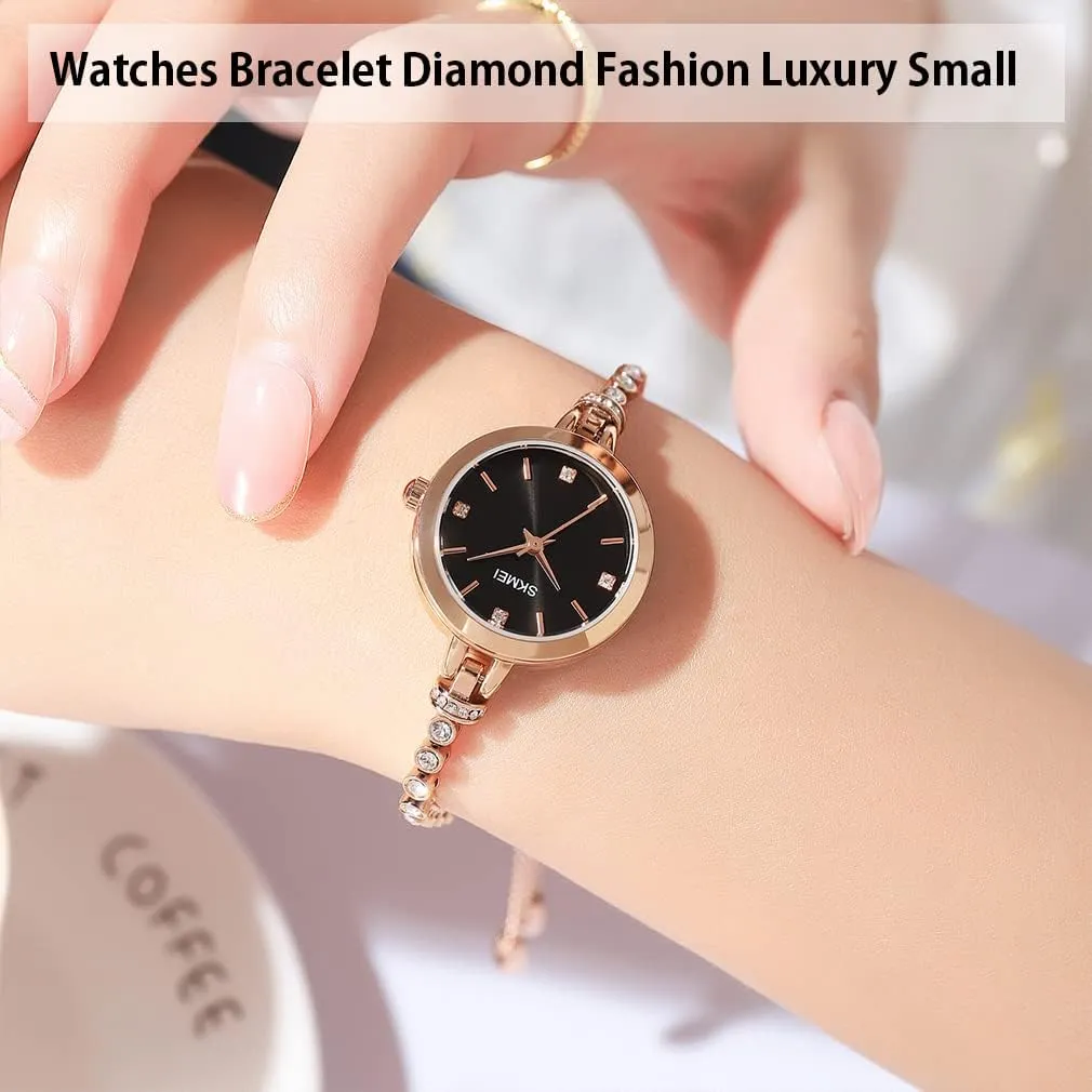 Casual Girls gannet urchin Wife Gifts Silver Wrist Watch SKMEI Women Watches Bracelet Diamond Ladies Female Small Rose Gold Fashion Luxury Thin Waterproof Analog Quartz 