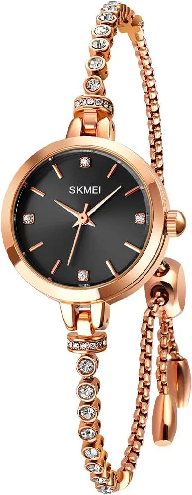 Casual Girls gannet urchin Wife Gifts Silver Wrist Watch SKMEI Women Watches Bracelet Diamond Ladies Female Small Rose Gold Fashion Luxury Thin Waterproof Analog Quartz 