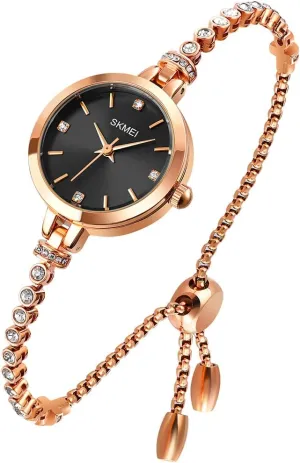 Casual Girls gannet urchin Wife Gifts Silver Wrist Watch SKMEI Women Watches Bracelet Diamond Ladies Female Small Rose Gold Fashion Luxury Thin Waterproof Analog Quartz 