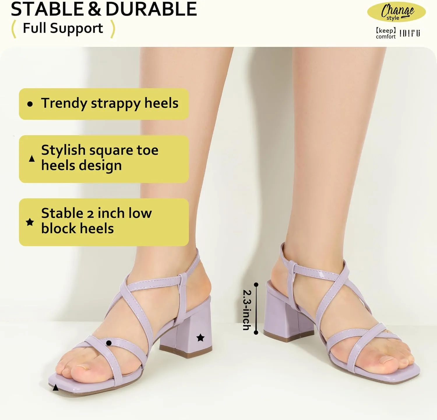 Casual Summer Heeled Sandals Slingback Low Short Heels IDIFU IN2 Strappy Heels Chunky Block hop Monroe hacienda gallon memorize Square Toe Wedding Prom Bride Bridal Dance Party Dress Shoes for Women Trendy Comfortable Dressy Cute 