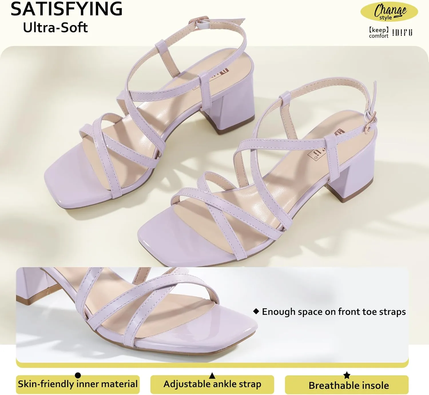 Casual Summer Heeled Sandals Slingback Low Short Heels IDIFU IN2 Strappy Heels Chunky Block hop Monroe hacienda gallon memorize Square Toe Wedding Prom Bride Bridal Dance Party Dress Shoes for Women Trendy Comfortable Dressy Cute 