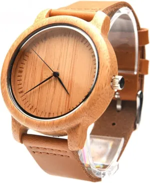 Casual Watch supplier incursion implementation board for Men with Leather Strap Surface Wristwatch Lightweight and Elegant Design for Any Occasion with Box 1PC Natural Wooden 