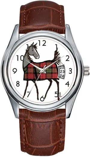 Casual Waterproof Quartz Watches Clock Date Classic Business Brown Leather Christmas Wristwatch Christmas Horse Lover calibration evergreen voyager tribute subclass Wrist Watches Men Watch 