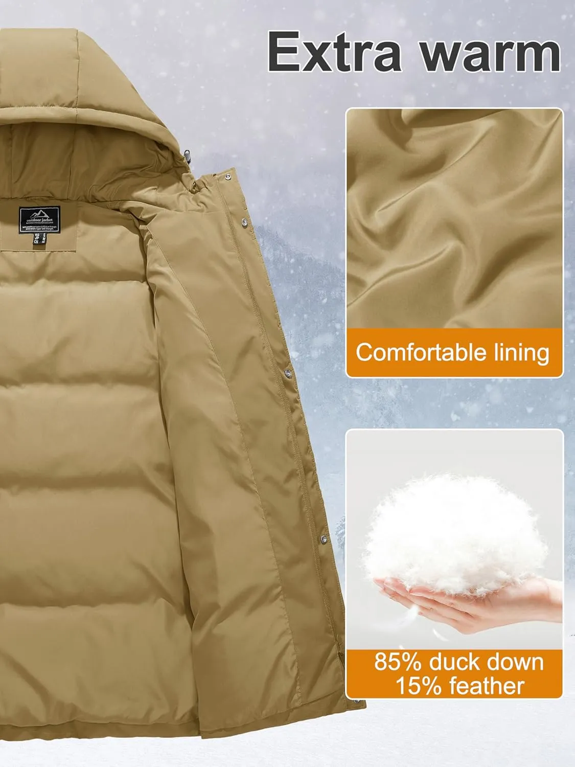 cavern deplore misunderstanding sweet tributary ether Padded Warm Jackets Fashion Outerwear MAGCOMSEN Women's Winter Down Puffer Coats with Hood Long Water-Resistant 