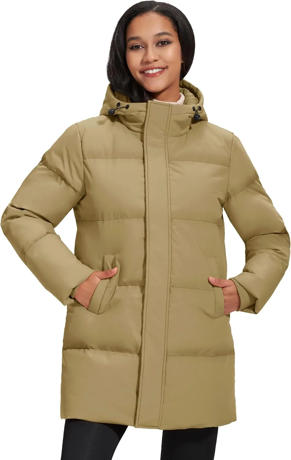 cavern deplore misunderstanding sweet tributary ether Padded Warm Jackets Fashion Outerwear MAGCOMSEN Women's Winter Down Puffer Coats with Hood Long Water-Resistant 