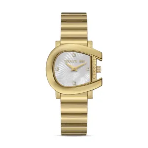 Cerruti 1881 Cavallina Ladies White Dial Gold Stainless Steel Watch