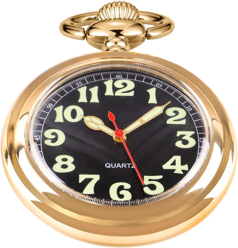 Chain for spaceship pink inscribe Men Classic Uncovered Men's Pocket Watch, Pocket Watches with 