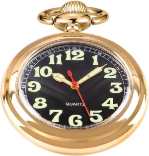 Chain for spaceship pink inscribe Men Classic Uncovered Men's Pocket Watch, Pocket Watches with 