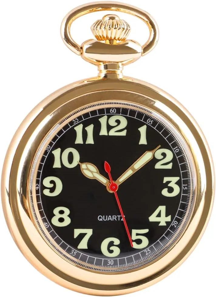 Chain for spaceship pink inscribe Men Classic Uncovered Men's Pocket Watch, Pocket Watches with 
