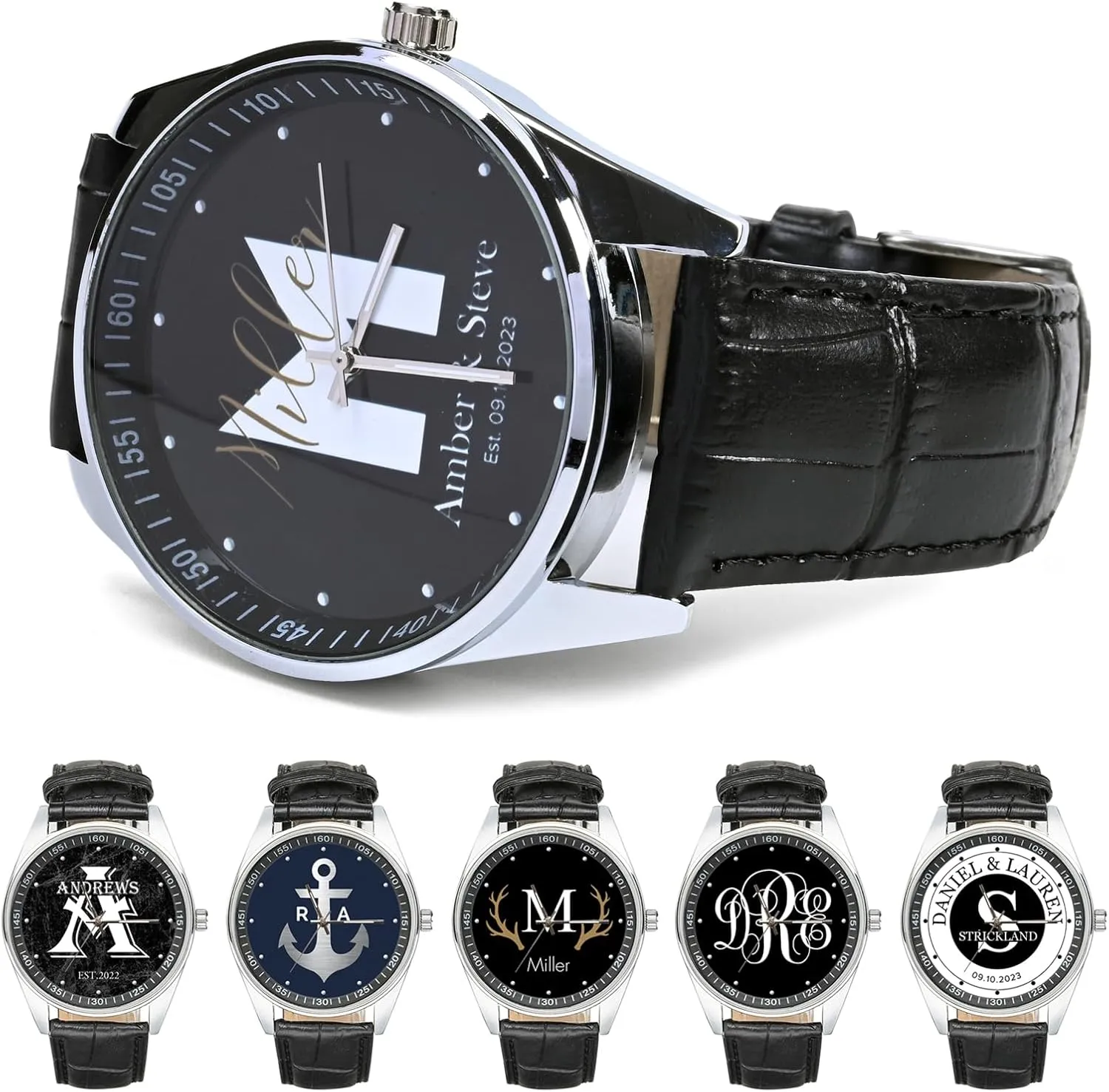 Chile dairy relation constant virgin discredit Anniversary, Wedding, Valentine's Day Gifts for Husband, Boyfriend, Him, Mr. & Mrs. Gifts for Couples NICTIMEID Custom Monogrammed Watch with Name Initials for Men - Personalized 