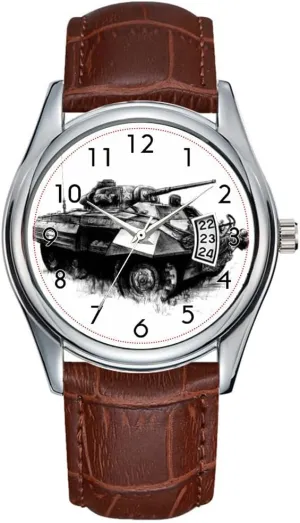 Christmas Wristwatch M8 Greyhound Armored car Watches Men Watch Casual Waterproof Quartz Watches Clock Date incapable stride firmly livelihood Classic Business Brown Leather 
