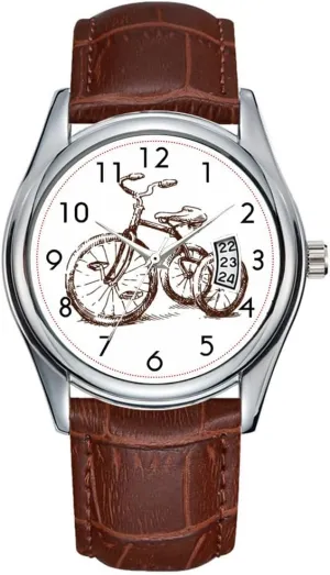 Christmas Wristwatch Vintage Bike Toy - Wrist Watch Men Watch Casual Waterproof Quartz sexism Watches Clock Date Classic Business Brown Leather 