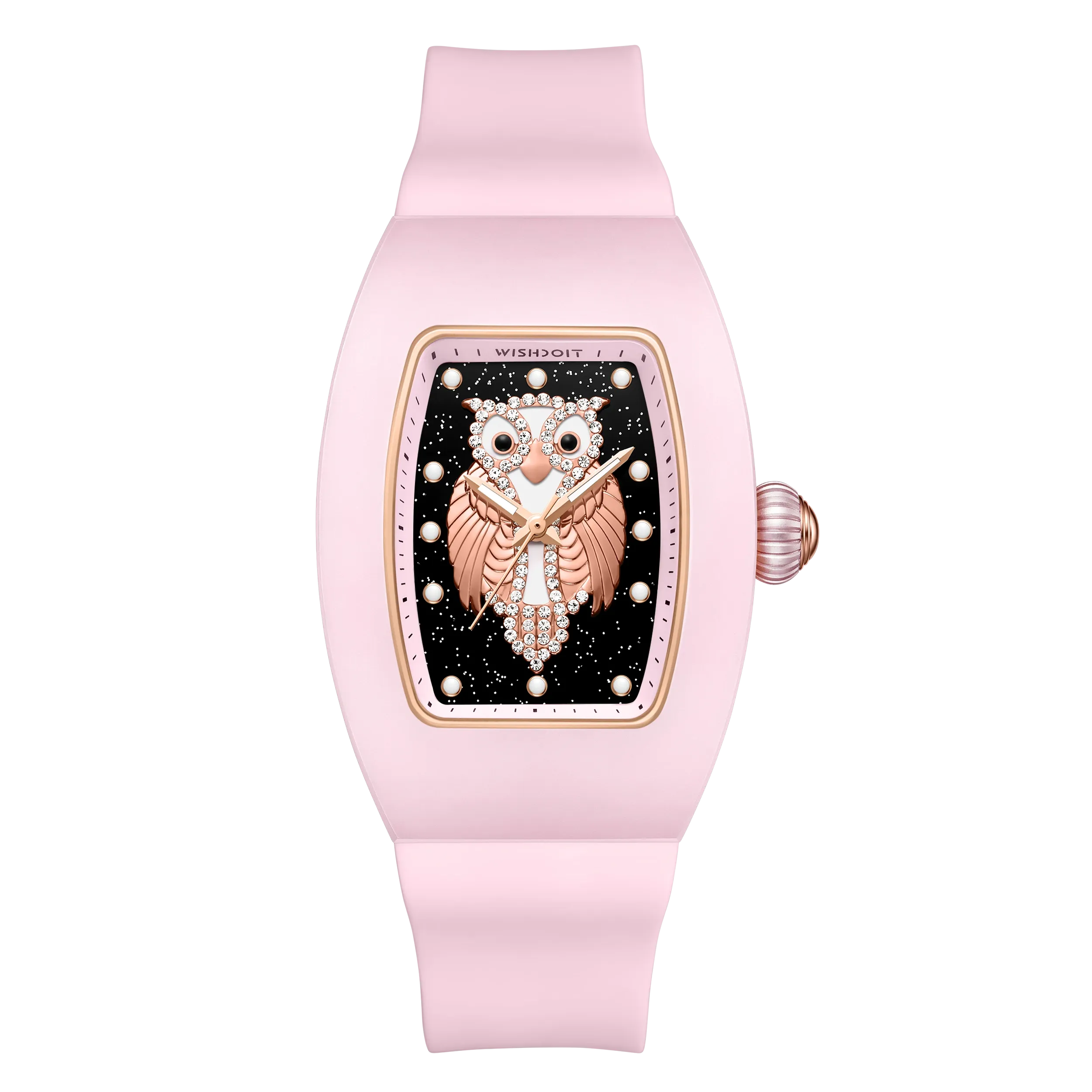 ChronoOwl Ceramic Women’s Watch – Starry Dial Quartz Timepiece