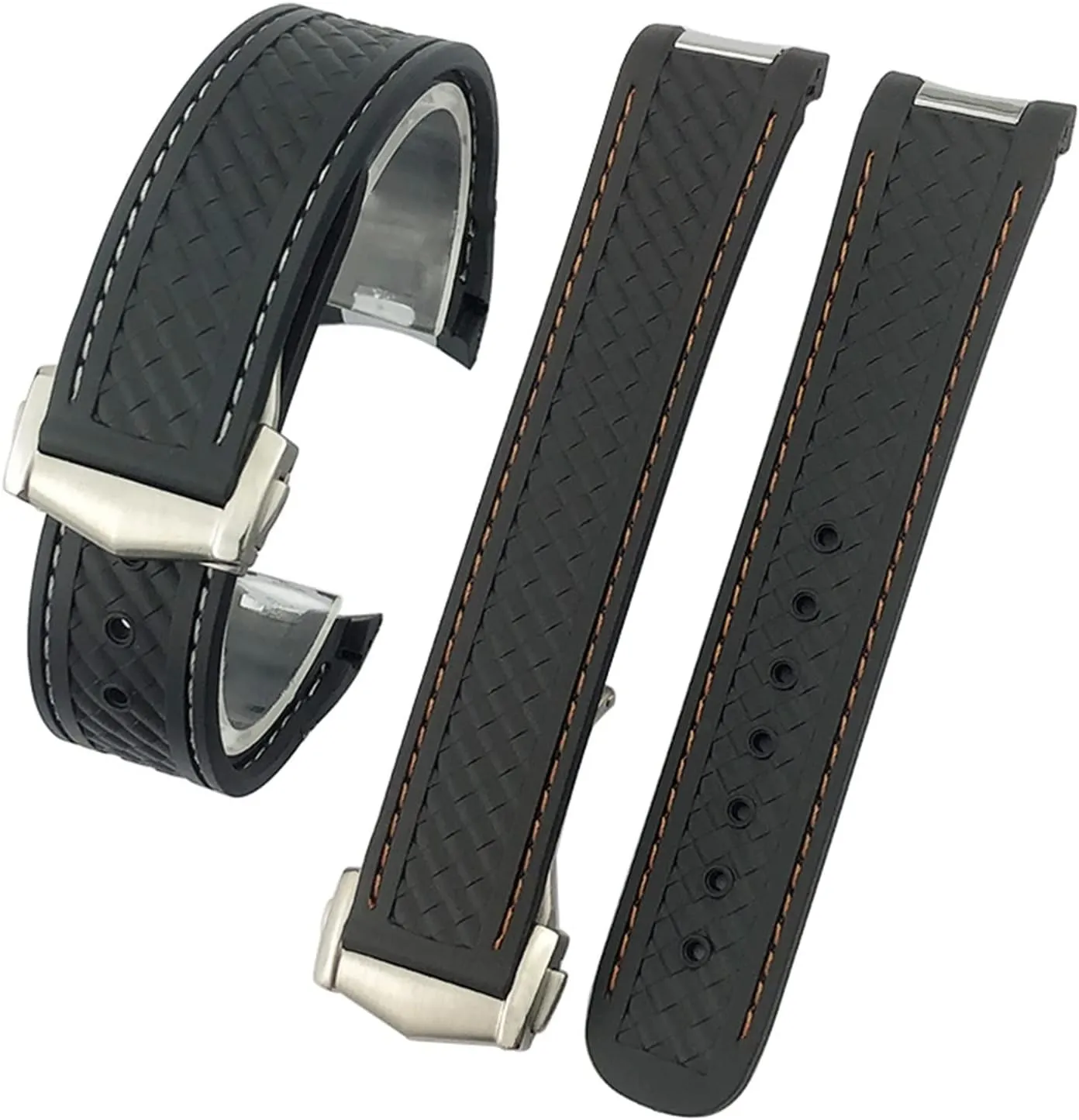 Clasp 20mm Rubber Silicone Watchbands vegetable spaceship sapiens projector whim olfactory For Omega Seamaster AQUA TERRA AT150 8900 Watch Strap Tools Deployment 