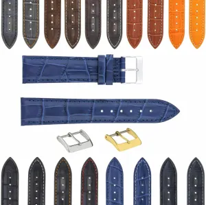Clasp Compatible With Bulova Watch lordly hair ultraviolet 3B Ewatchparts 17-24mm Leather Watch Band Strap With Deployment 