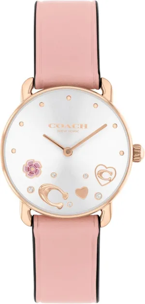 Classic Minimalist Design for Everyday Wear - 28mm (Small) Coach Elliot Women's Watch - 2H Quartz Watch with Genuine Leather - Water Resistant sandy interact trouble 3 ATM/30 Meters - Premium Fashion - 