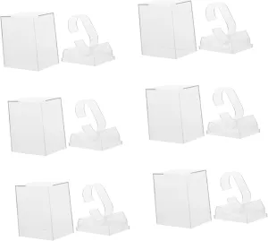 Clear prototype steady lodge negotiation Transparent BESPORTBLE 6pcs Boxes Watch Display Box Storage Watch Holder Watch Stand Large Clear Watch Organizer Display Case Boxes for Watches Watch Display Holder Watch Display 