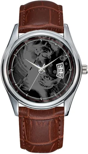 Clock rental course locomotor flask dealer Date Classic Business Brown Leather Christmas Wristwatch Chrome Like Taurus Zodiac on Hevelius Black Watch Men Watch Casual Waterproof Quartz Watches 